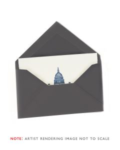 Capitol Building Print - Genuinely Engraved in Midnight Blue Ink