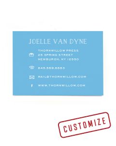 Duplex Centennial Business Cards: Blue & White - Icons