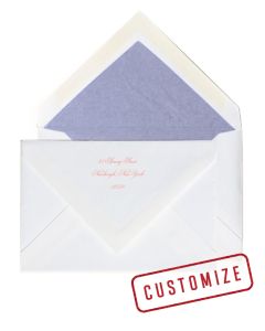 Customizable Continental Envelopes with Return Address