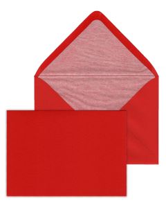 Blank Metro Folded Cards: Bright Red (Set of 10)
