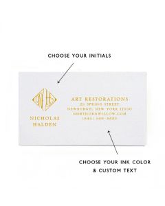 Federal Business Cards: French Monogram 
