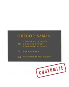 Duplex Federal Business Cards: Black & Scarlet - Icons 