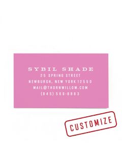 Duplex Federal Business Cards: Hot Pink & White 