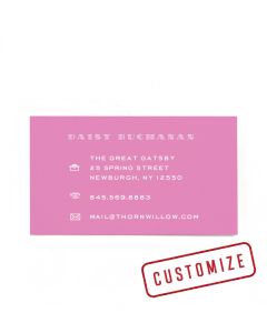 Duplex Federal Business Cards: Hot Pink & White - Icons 