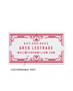 Federal Business Cards: Scarlet Watson Border 
