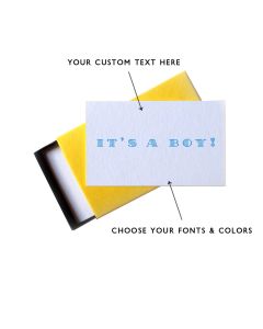 Matchbox Octet - Birth Announcement (8 customizable cards)