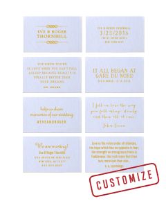 Matchbox Octet - Wedding (8 customizable cards)