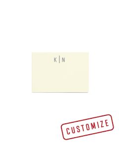Place Card: Monogram - Cream