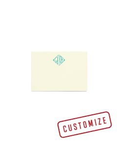 Place Card: French Monogram - Cream