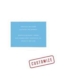 Duplex Cosmo Reception Cards: St. John's Blue & White