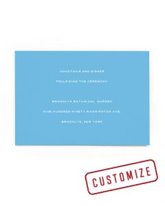 Duplex Metro Reception Cards: St. John's Blue & White