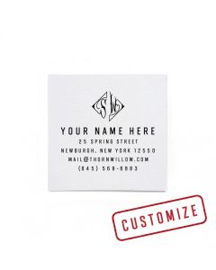 Square Business Cards: French Roman Monogram 
