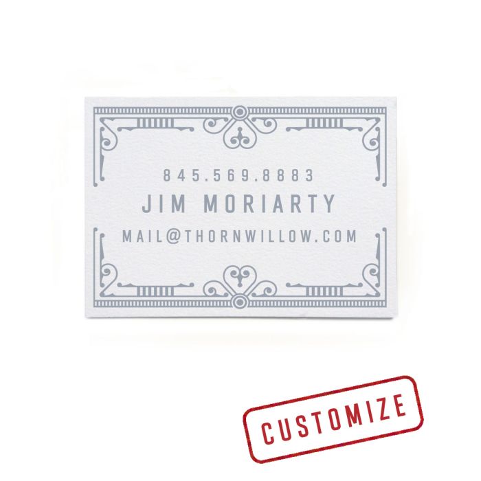 Centennial Business Cards: Grey Watson Border 