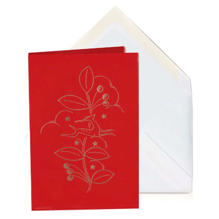 Holiday Colonial Folded Card: Holiday Spirit (Scarlet) (sets of 10)