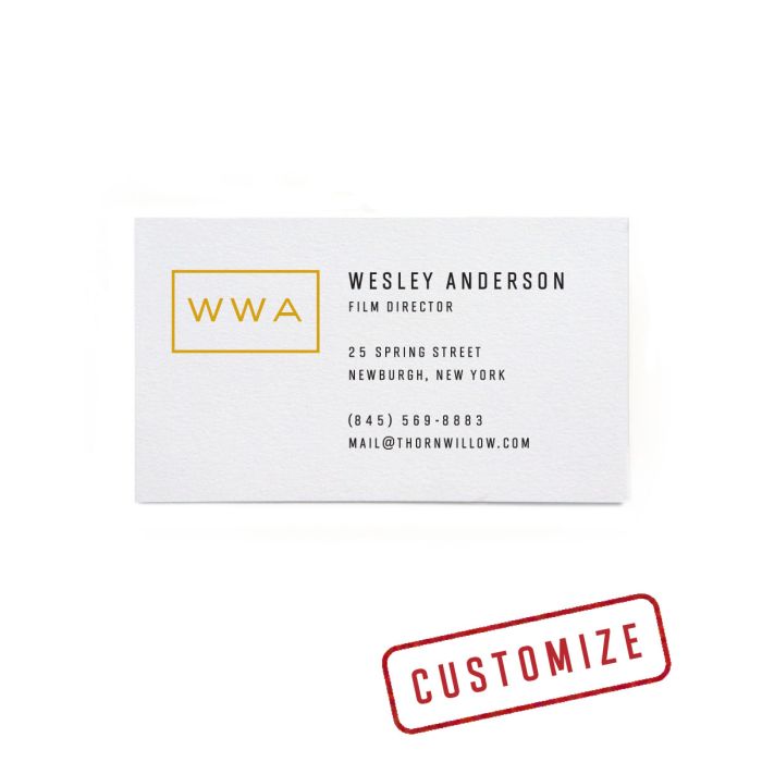 Federal Business Cards: Gothic Monogram 