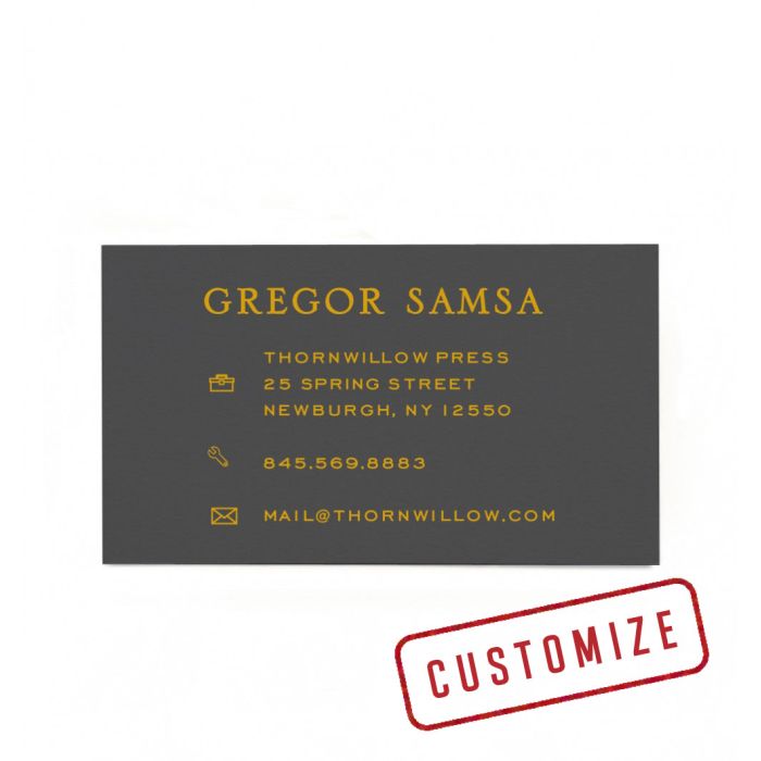 Duplex Federal Business Cards: Black & Scarlet - Icons 