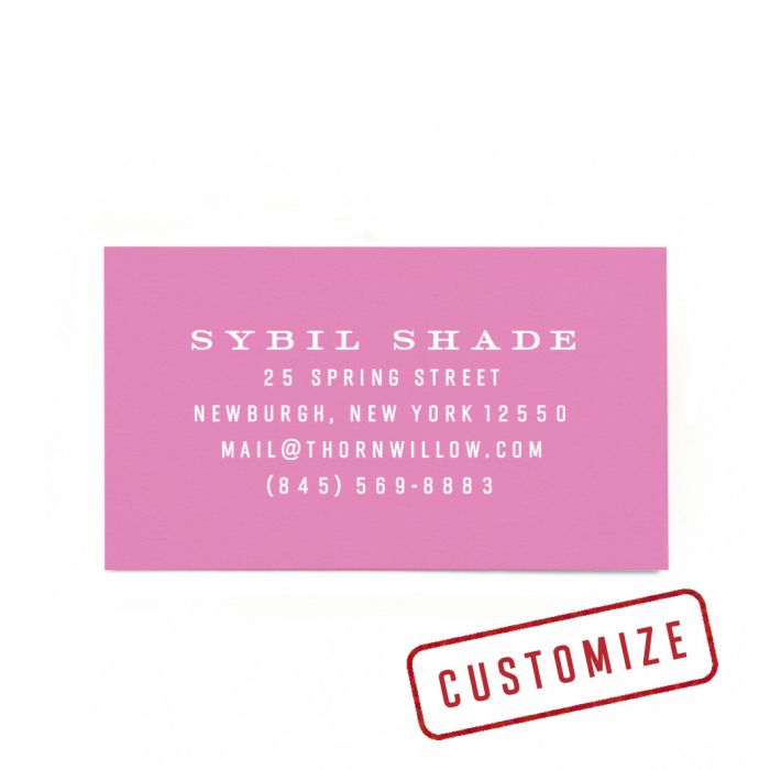 Duplex Federal Business Cards: Hot Pink & White 