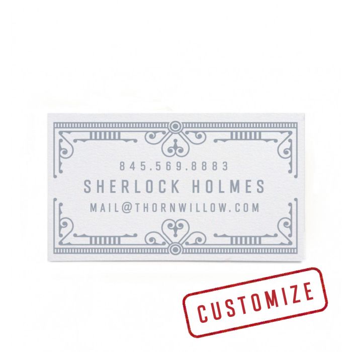 Federal Business Cards: Grey Watson Border 