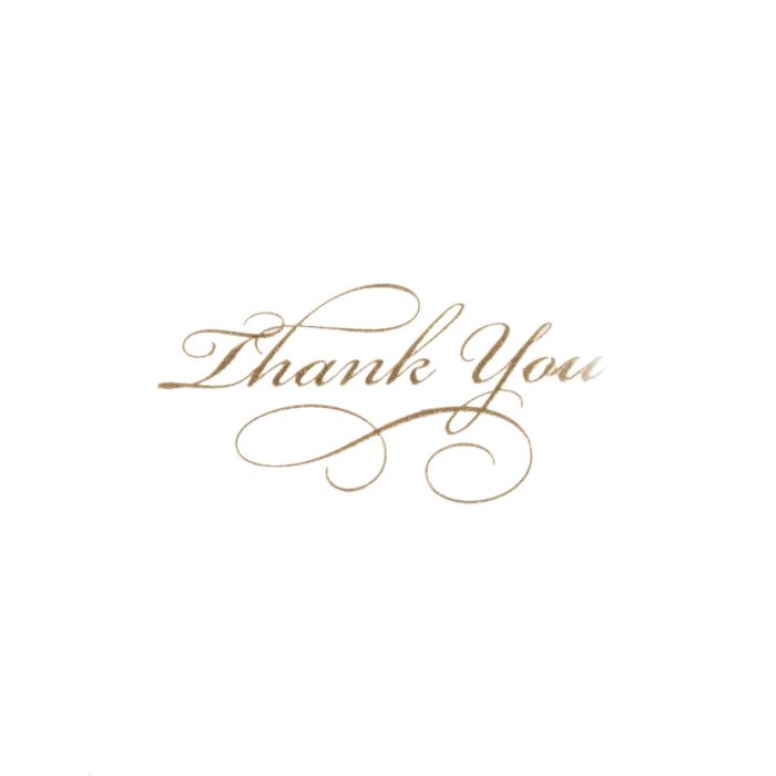 Gold Script Thank You (sets of 10)