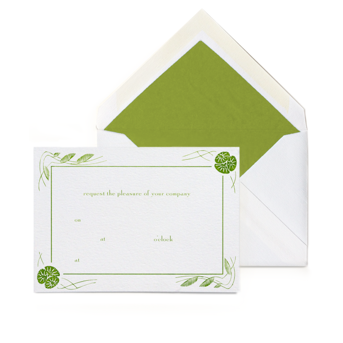 Fill In Invitations: Lily Pad Border (sets of 10)