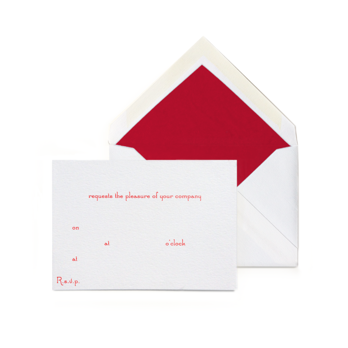 Nouveau Fill-In Invitations - Scarlet (sets of 10)