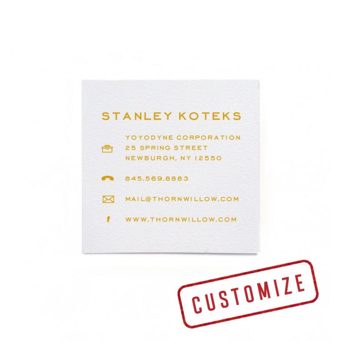 Square Business Cards: Icons 