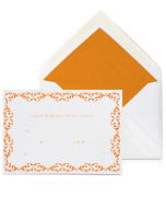 Fill In Invitations: Curving Leaves Border (sets of 10)