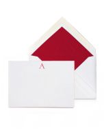 Scarlet Initial Note Cards