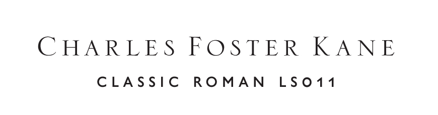 Font - Classic Roman
