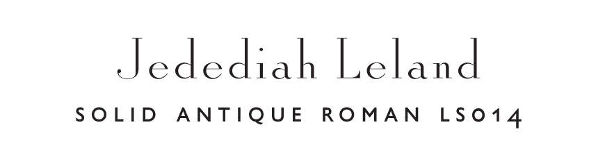 Font - Solid Antique Roman